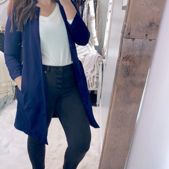 Potters Pot eggplant purple open jacket size small - Picture 1 of 6